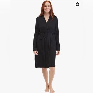Motherhood Maternity Women's Nursing Dresses (2) and Robe for Breastfeeding